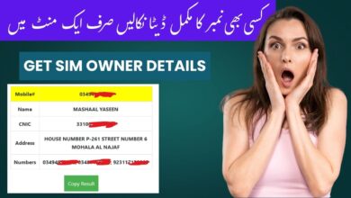 Sim Owner Details by pasting phone number or cnic number